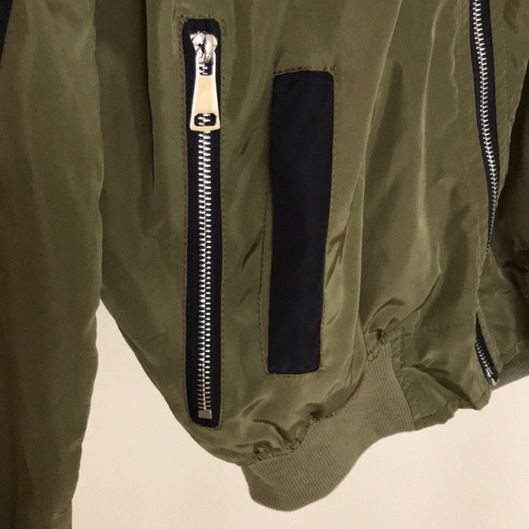 AKIRA Green + Black Zipper Bomber Jacket - Picture 4 of 5